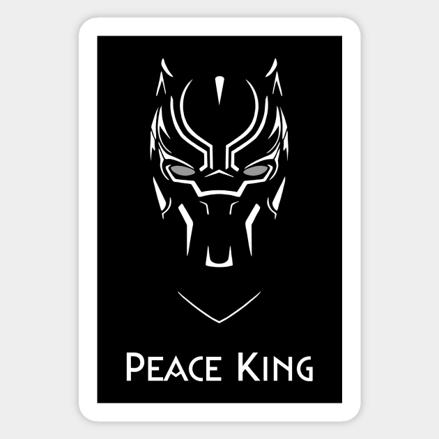 Peace King - Black Panther T-Shirt Sticker by Sepluvetcon